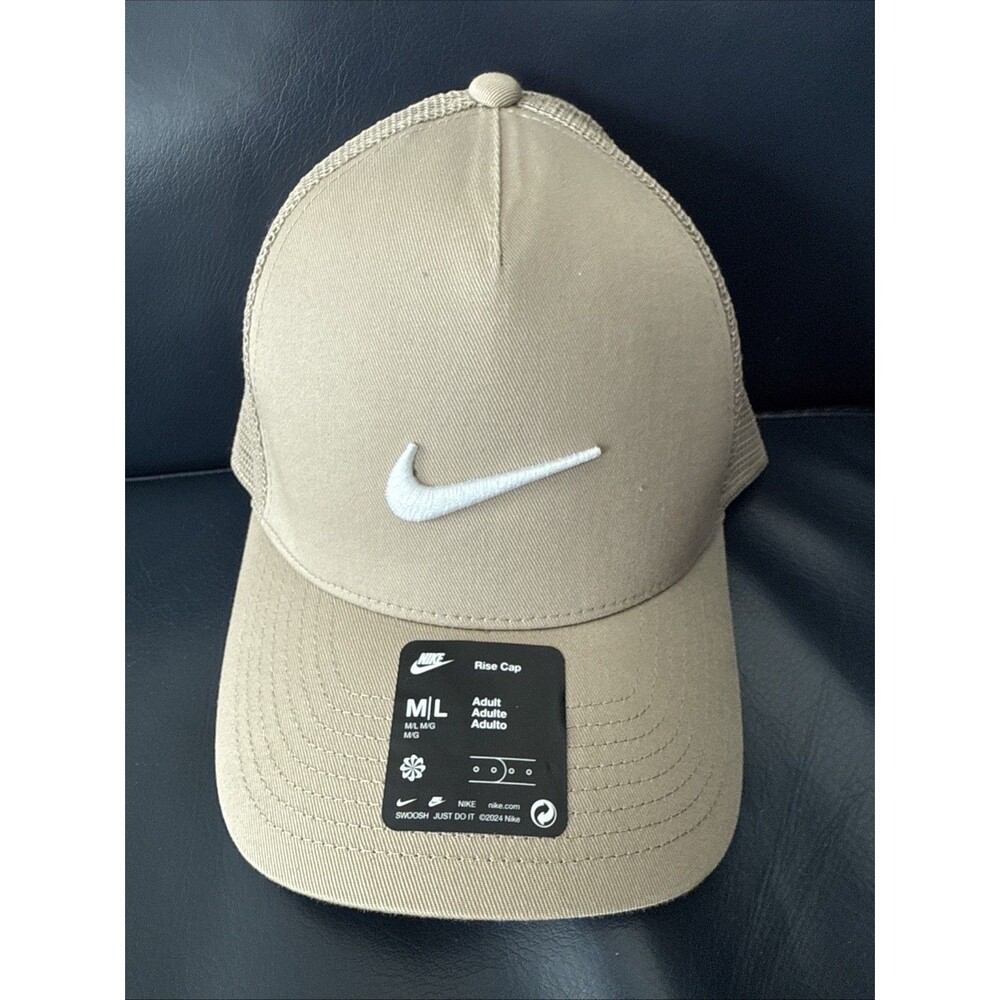Nike Rise Trucker Hat Cap Tan Size M/L Adult Unisex